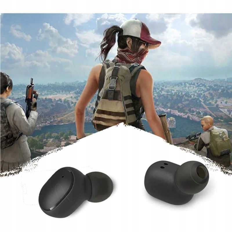 SŁUCHAWKI BEZPRZEWODOWE BLUETOOTH Z MIKROFONEM DOUSZNE SPORTOWE TWS Kolor biały