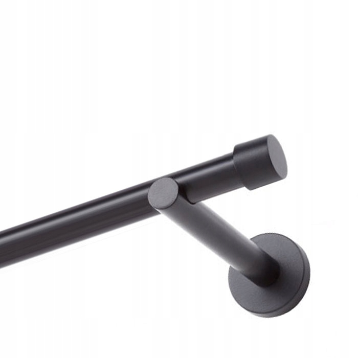 

Karnisz czarny nowoczesny 100 cm 19 mm bez żabek