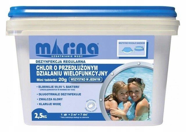 

Chlor do Basenu Pigułki wielfunkcyjne Marina 2.5kg