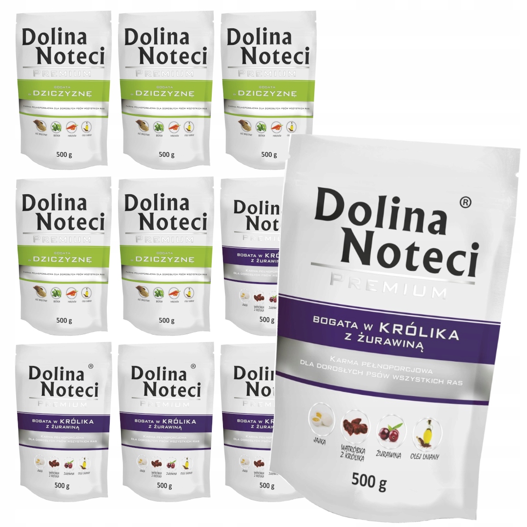 Levně Dolina Noteci Premium 10x500g Vlhké Krmivo pro psa Zvěřina a králík