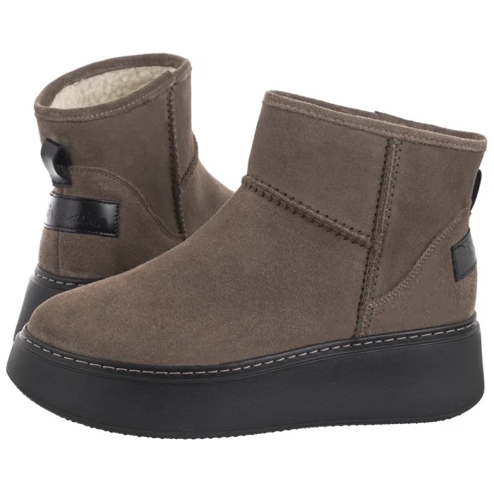 Boty Kotníkové Boty Zimní na platformě Dámské Maciejka Hnědé 06257-02/00-4