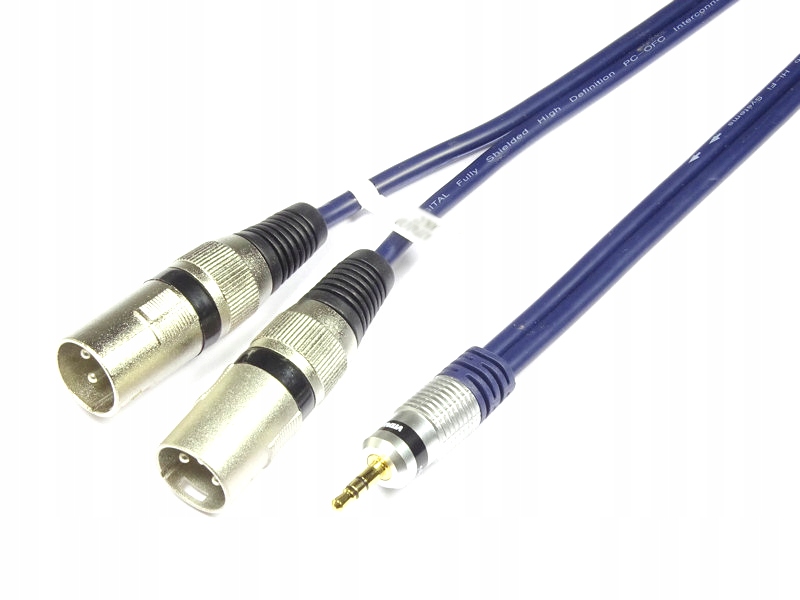 

Przyłącze wtyk mały Jack 3.5 Stereo 2xwtyk Xlr 1m