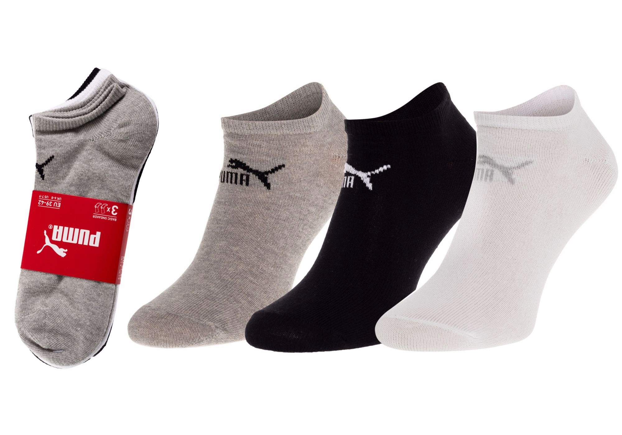 

Puma Skarpety Skarpetki Stopki 3 Pary Roz: 35-38