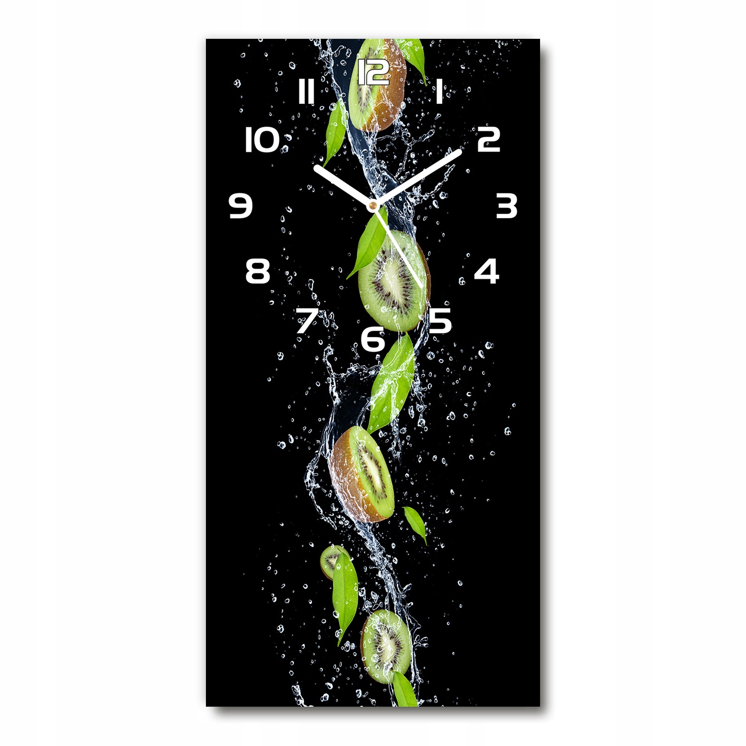 

Nowoczesny cichy zegar szklany Kiwi 30x60 pionowy