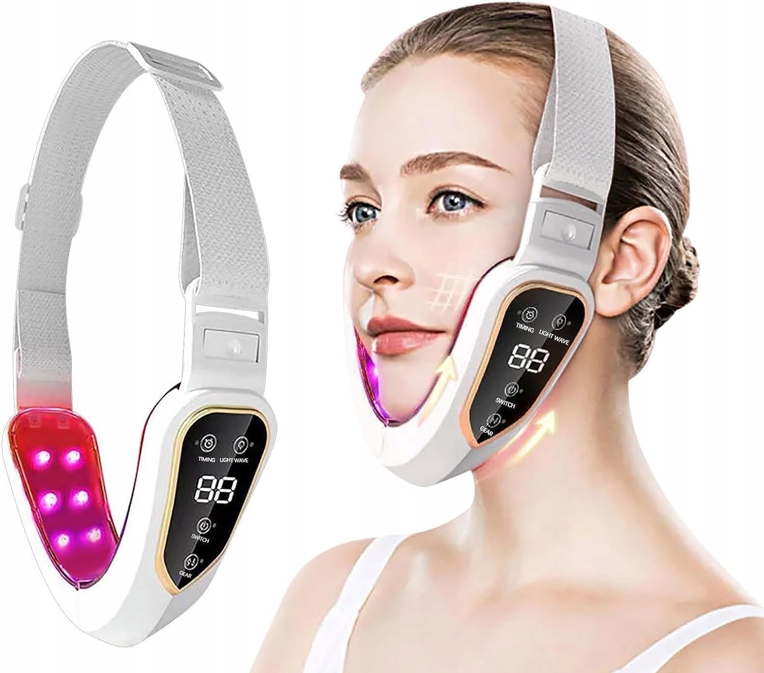 Zařízení pro lifting obličeje V-Face Led zpevňuje kontury obličeje