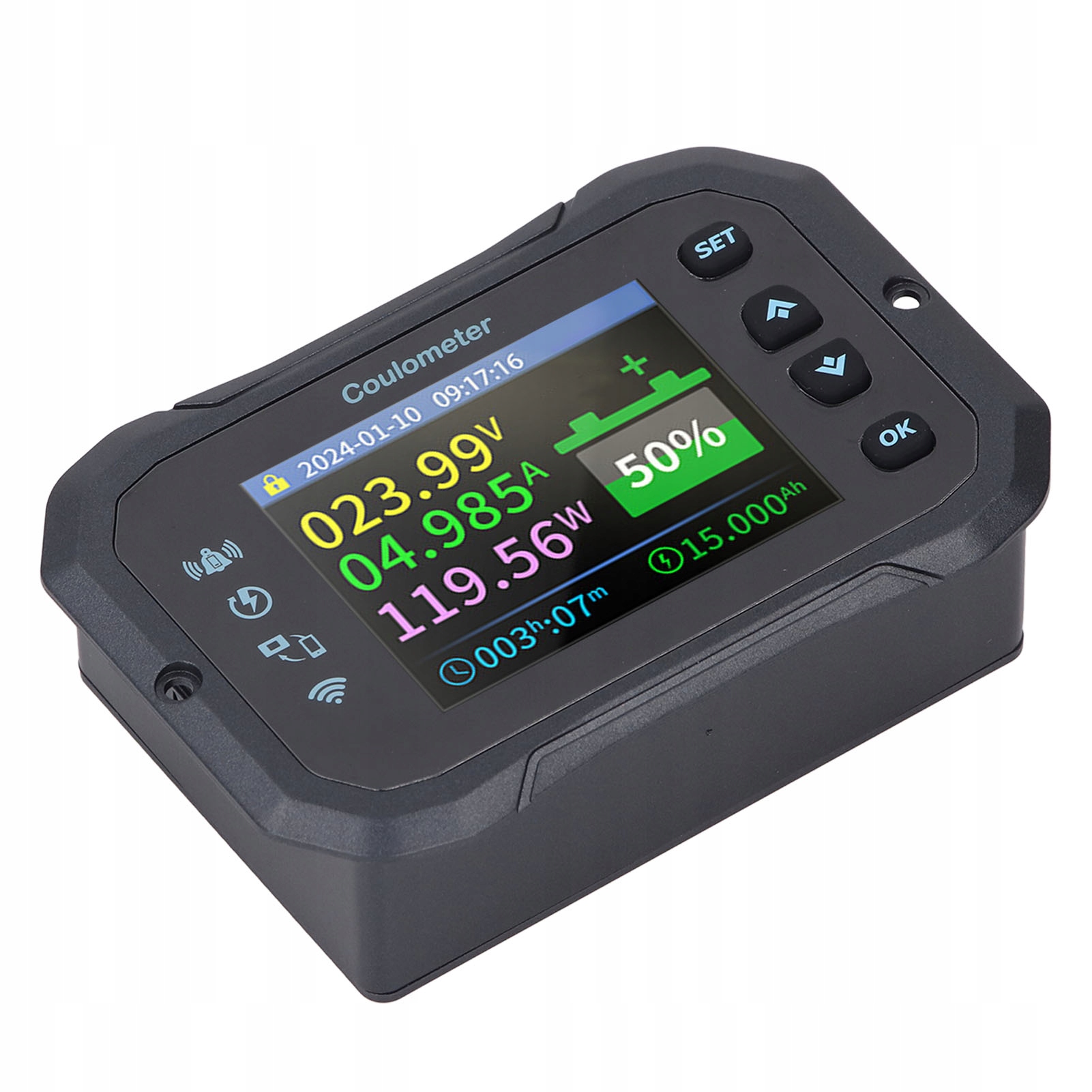 Monitor Akumulátorové Baterie 10-100 V 0-50 A Bluetooth 2,4 G