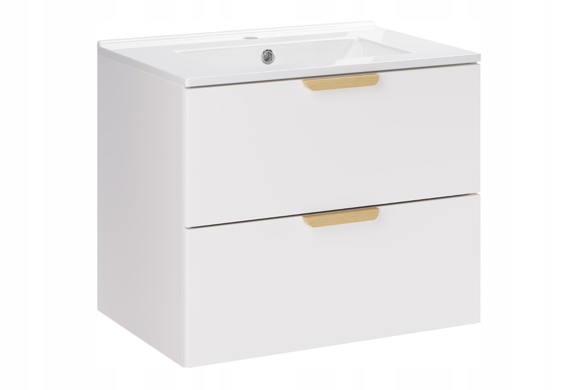 Závěsná skříňka Aster White 60 cm s keramickým umyvadlem Asus 60 cm