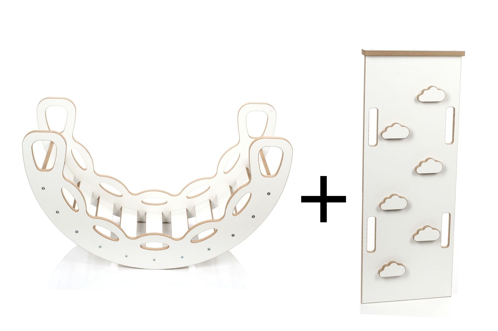 Bujak Montessori + ścianka/zjeżdżalnia BM-310 biały