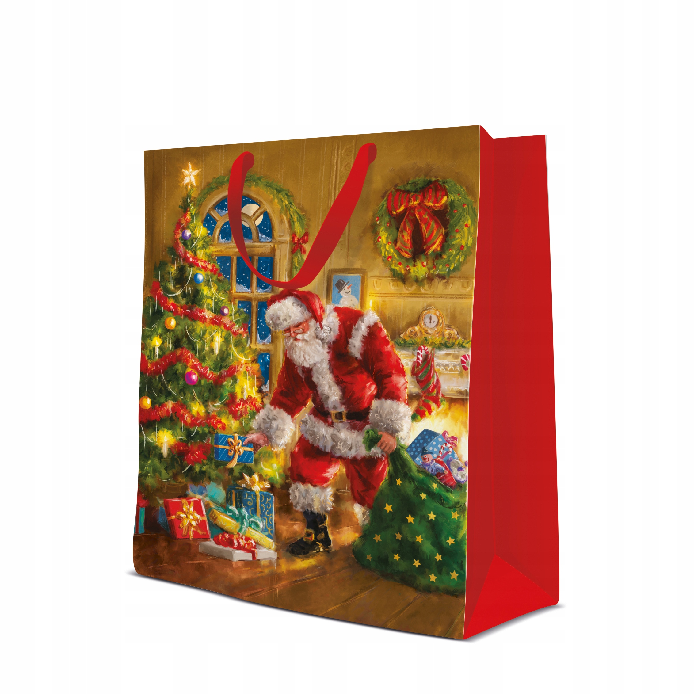 

Torba papier.30x12x41cm Santa is here/1 sztuka