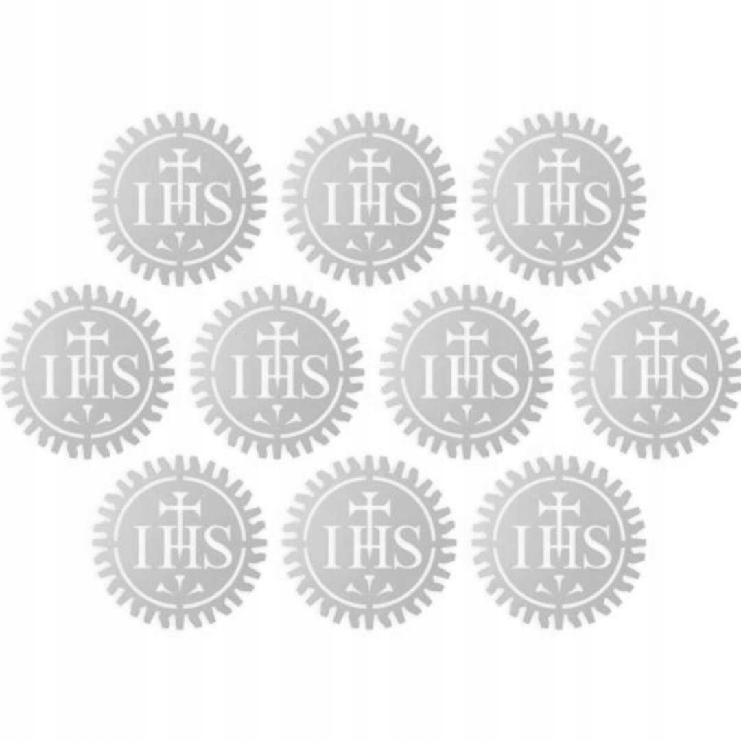 Scrapki srebrne Komunia hostia Ihs scrapbooking 10