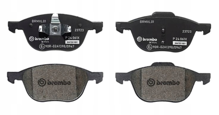 24 061 - ТОРМОЗНЫЕ КОЛОДКИ BREMBO ПЕРЕДНИЕ + ЗАДНИЕ ДЛЯ FORD FOCUS