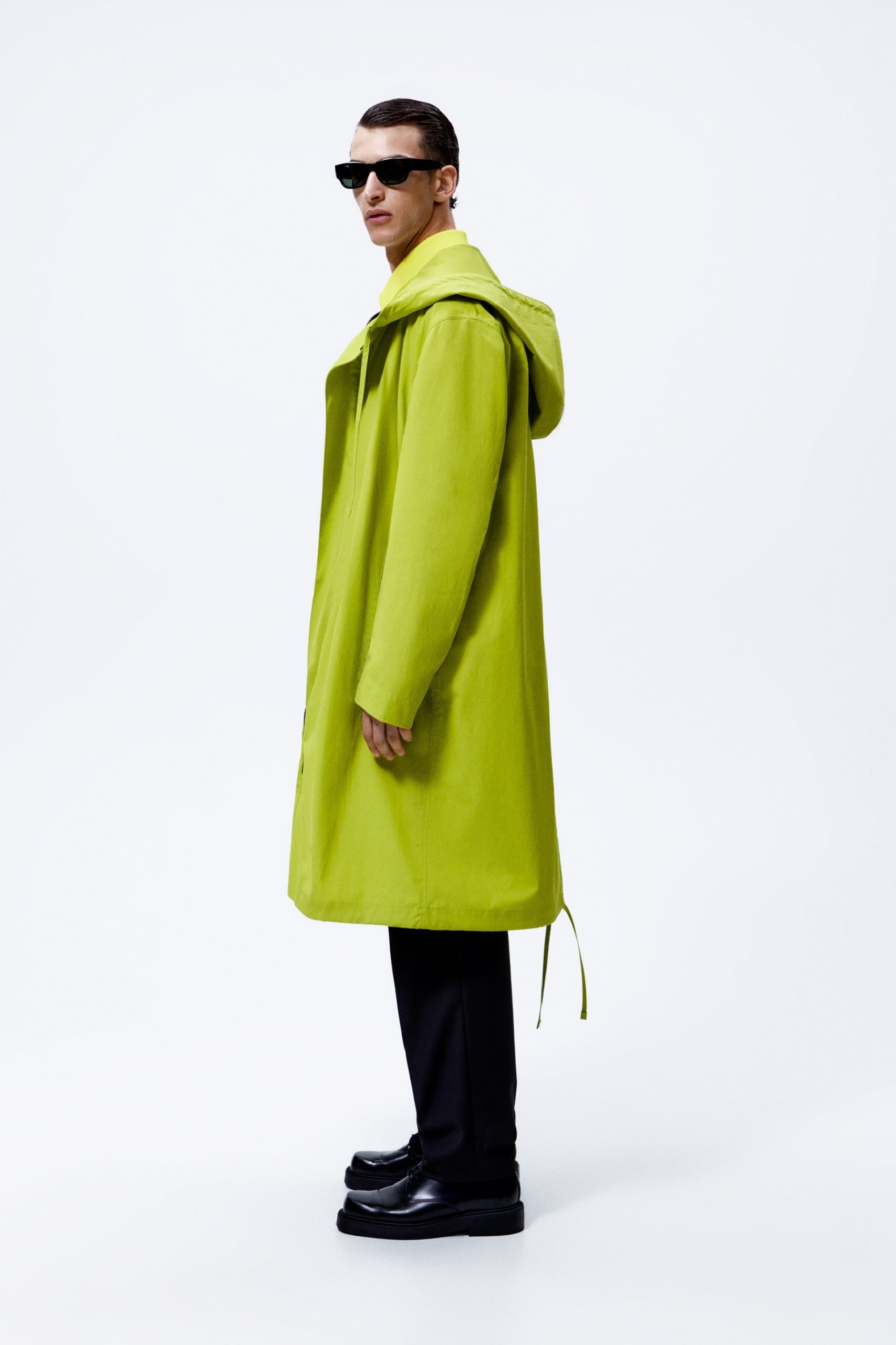 ZARA PŁASZCZ MĘSKI L LIMONKA LIMITOWANA EDYCJA Rodzaj oversize