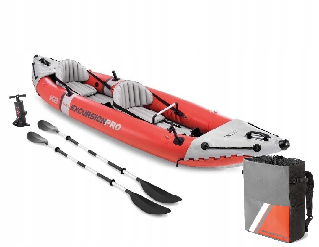 Kajak 2os. Excursion PRO wiosła,pompka 68309 Intex