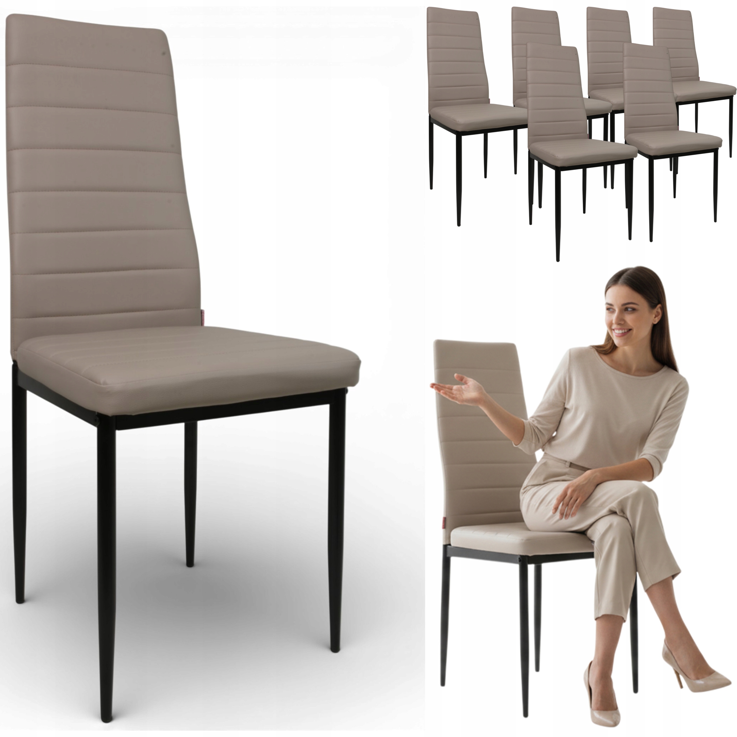 6 Křesel Brand cappuccino kuchyně obývací pokoj glamour loft komfort čalouněný