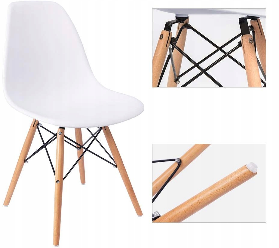 Stół 60cm+ 2 krzesła Skandynawskie Szerokość stołu 60 cm