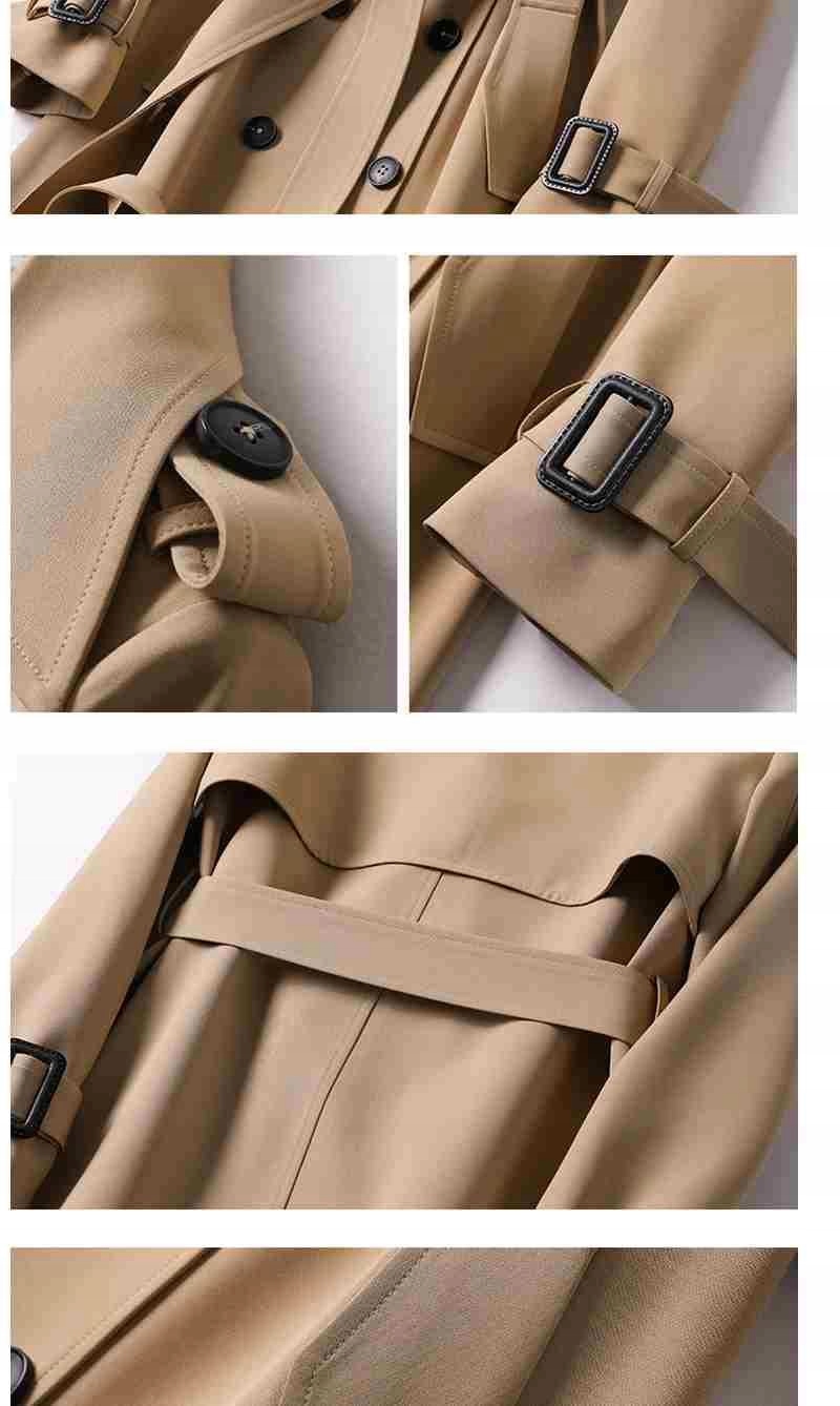 ELEGANCKI KLASYCZNY PŁASZCZ DAMSKI JESIENNY ZIMOWY Kolor beżowy