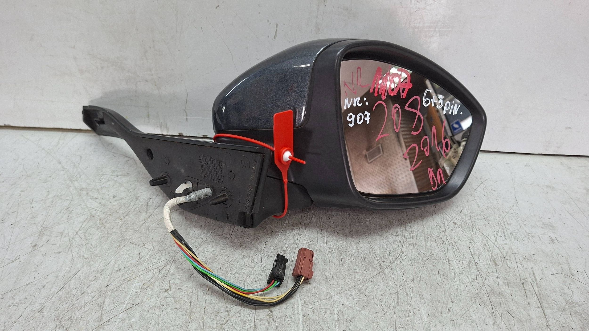 mirror right 9 vertical PEUGEOT 208 2008 2012