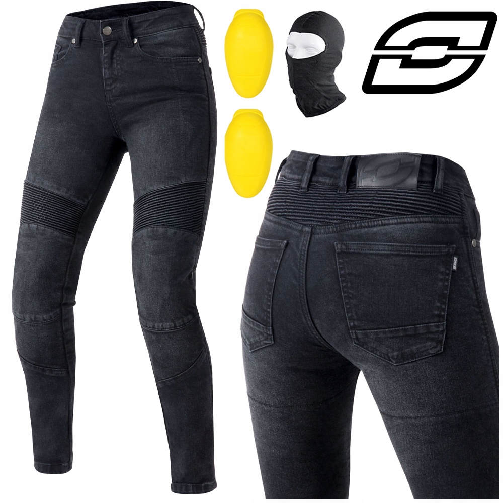 SPODNIE MOTOCYKLOWE | OZONE AGNESS II | DAMSKIE JEANSY SLIM FIT + GRATIS