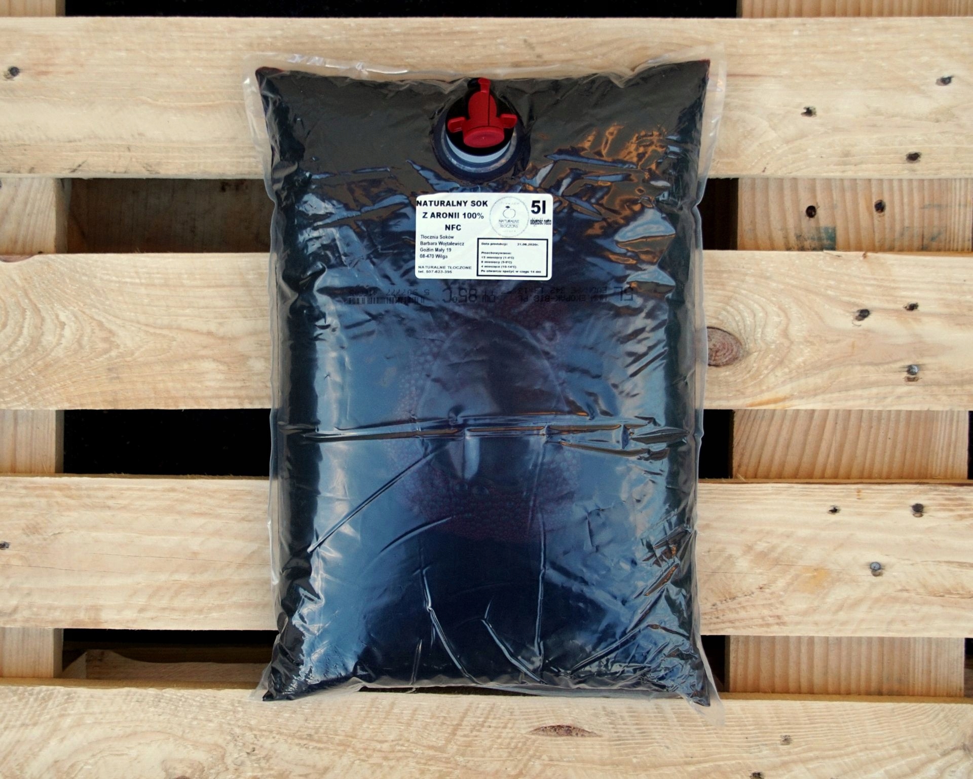 Sok z Aronii 100% 5l (tłoczony, Nfc)