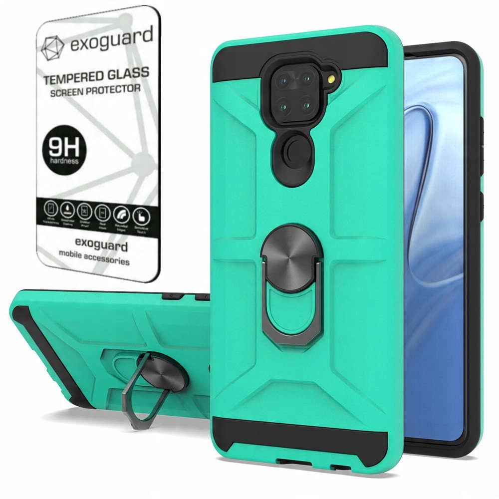 

Exoguard Case Etui Pancerne+szkło do Redmi Note 9