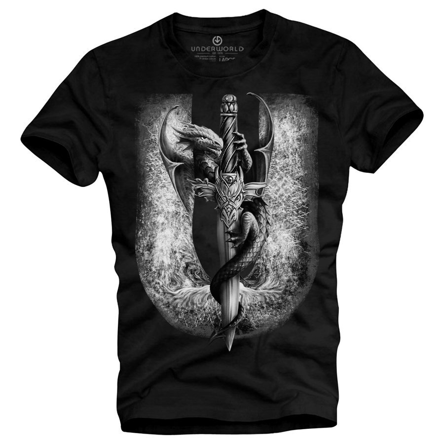 

T-shirt męski Underworld Dragon czarny