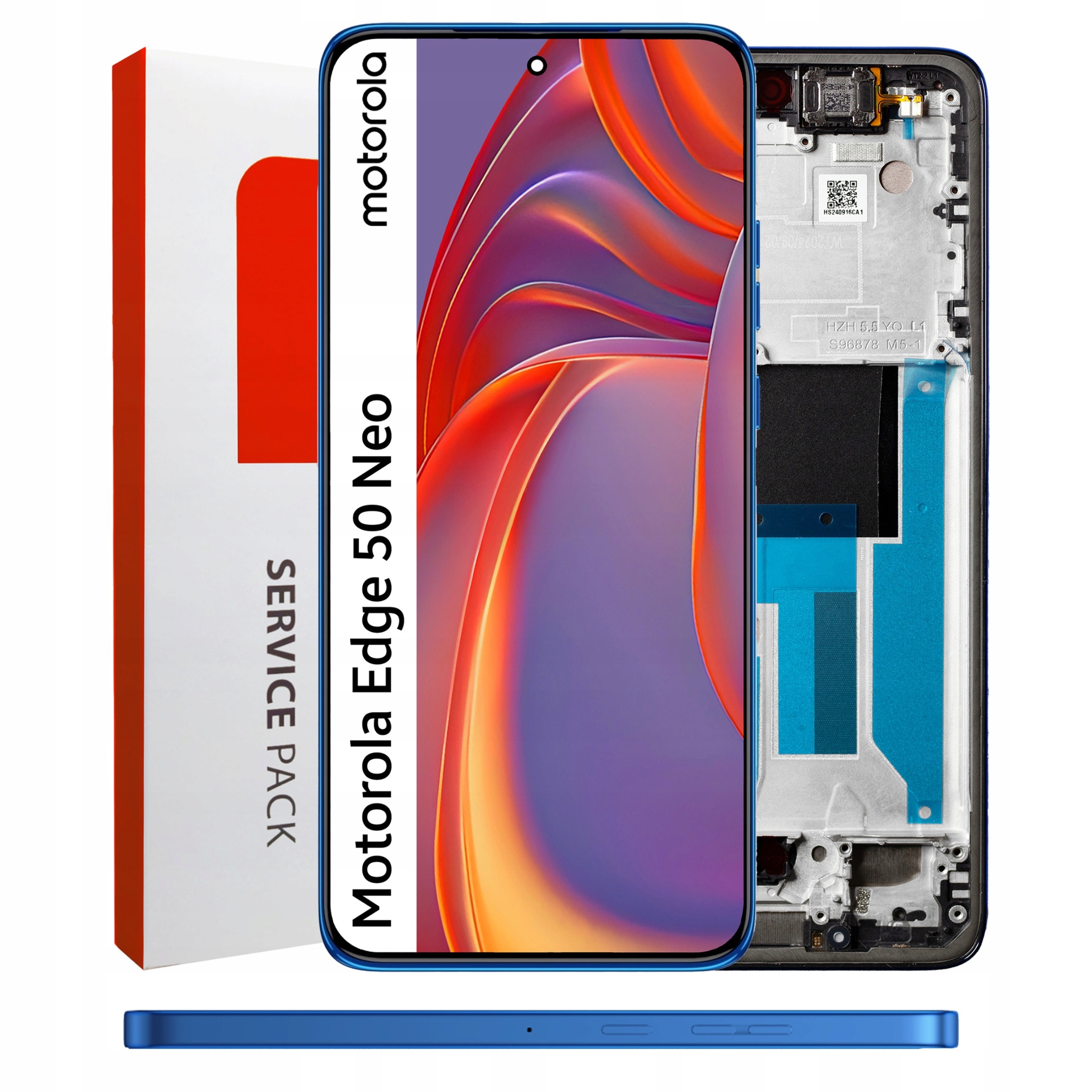 Displej pre Motorola Edge 50 Neo LCD displej Rámček Originál Zila Modrý