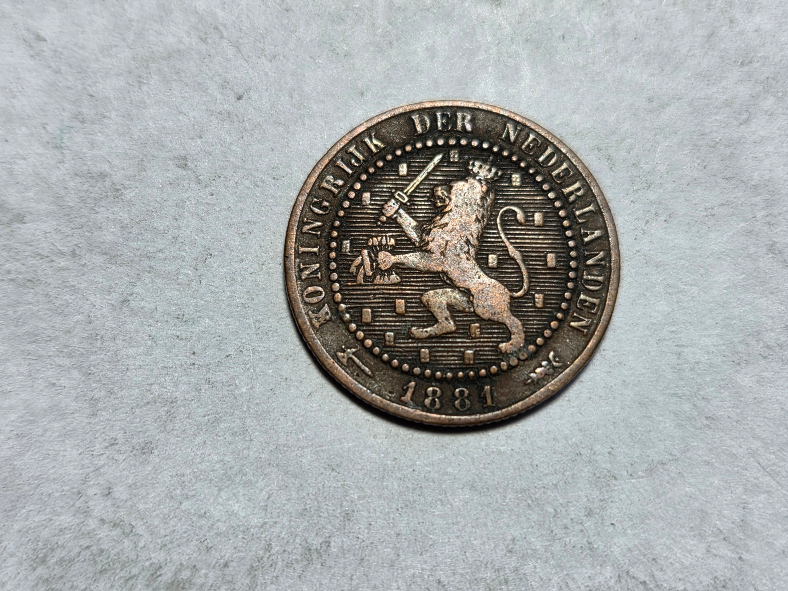 Stara Holandia 1 cent 1881 rok -NR0908