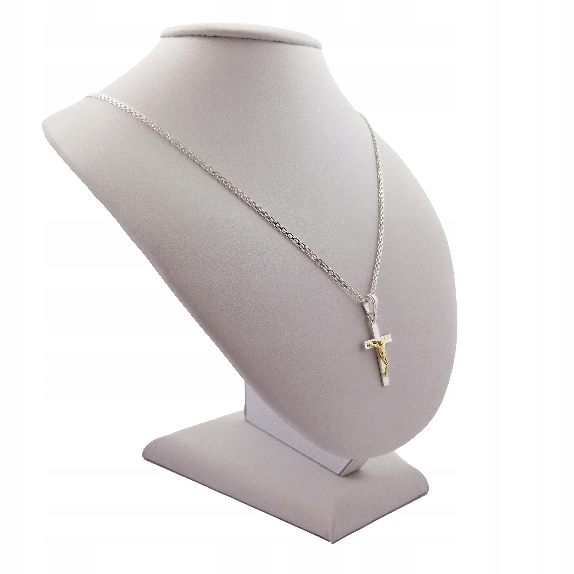 SREBRNY NASZYJNIK PREZENT NA KOMUNIĘ CHRZEST DLA CHŁOPCA + GRAWER GRATIS Kod producenta Łańcuszek krzyżyk grawer dla chłopca 925