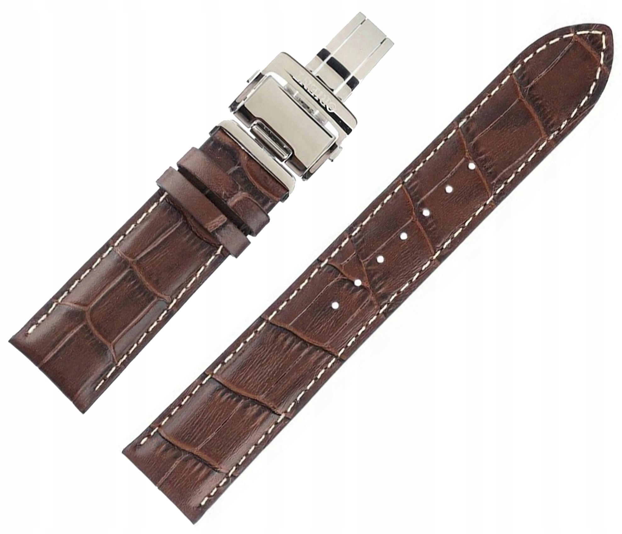 Nový originální kožený řemínek Udezasc hnědý pro hodinky Orient 22 mm