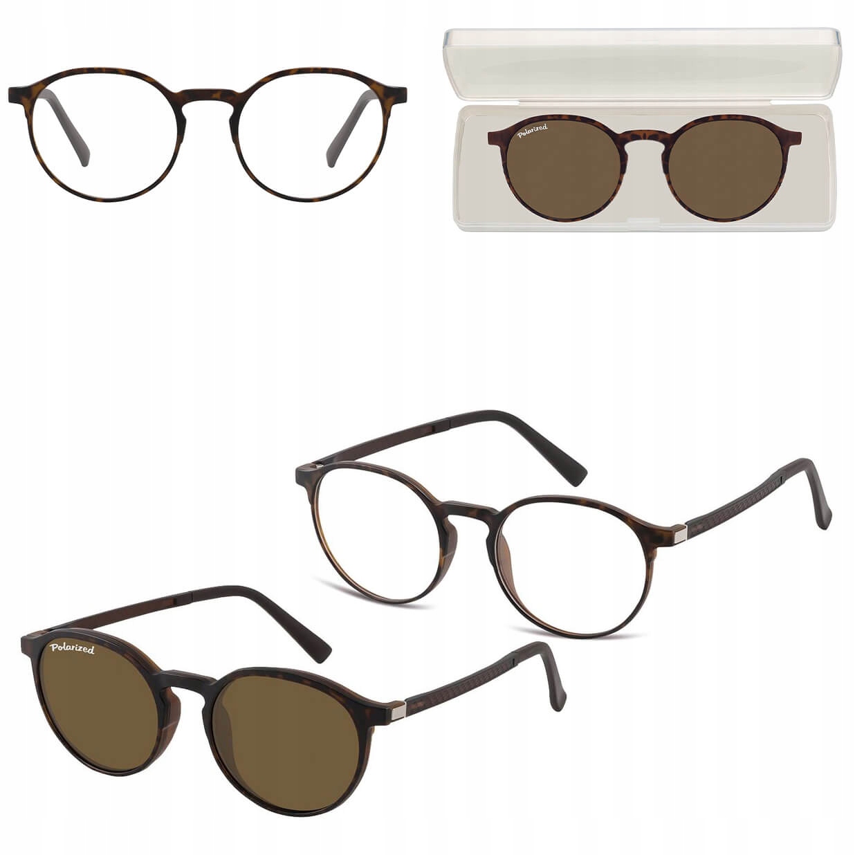 2v1 Korekční brýle s sluneční clonou a polarizací