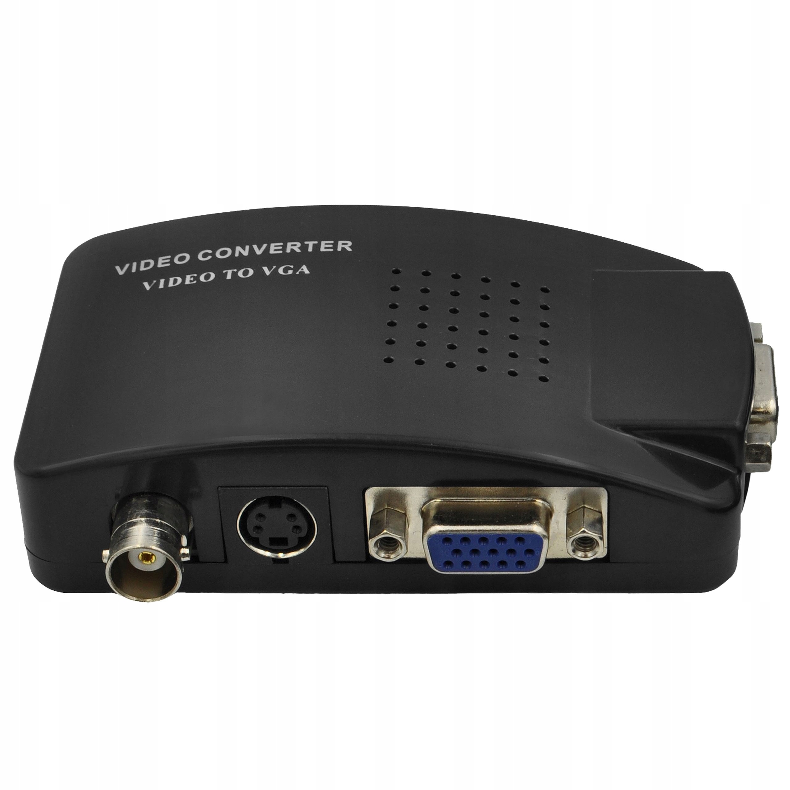 KONWERTER SYGNAŁU WIDEO S-VIDEO BNC AV VGA DO VGA Z PRZEWODAMI GRATIS Kod producenta WW411017