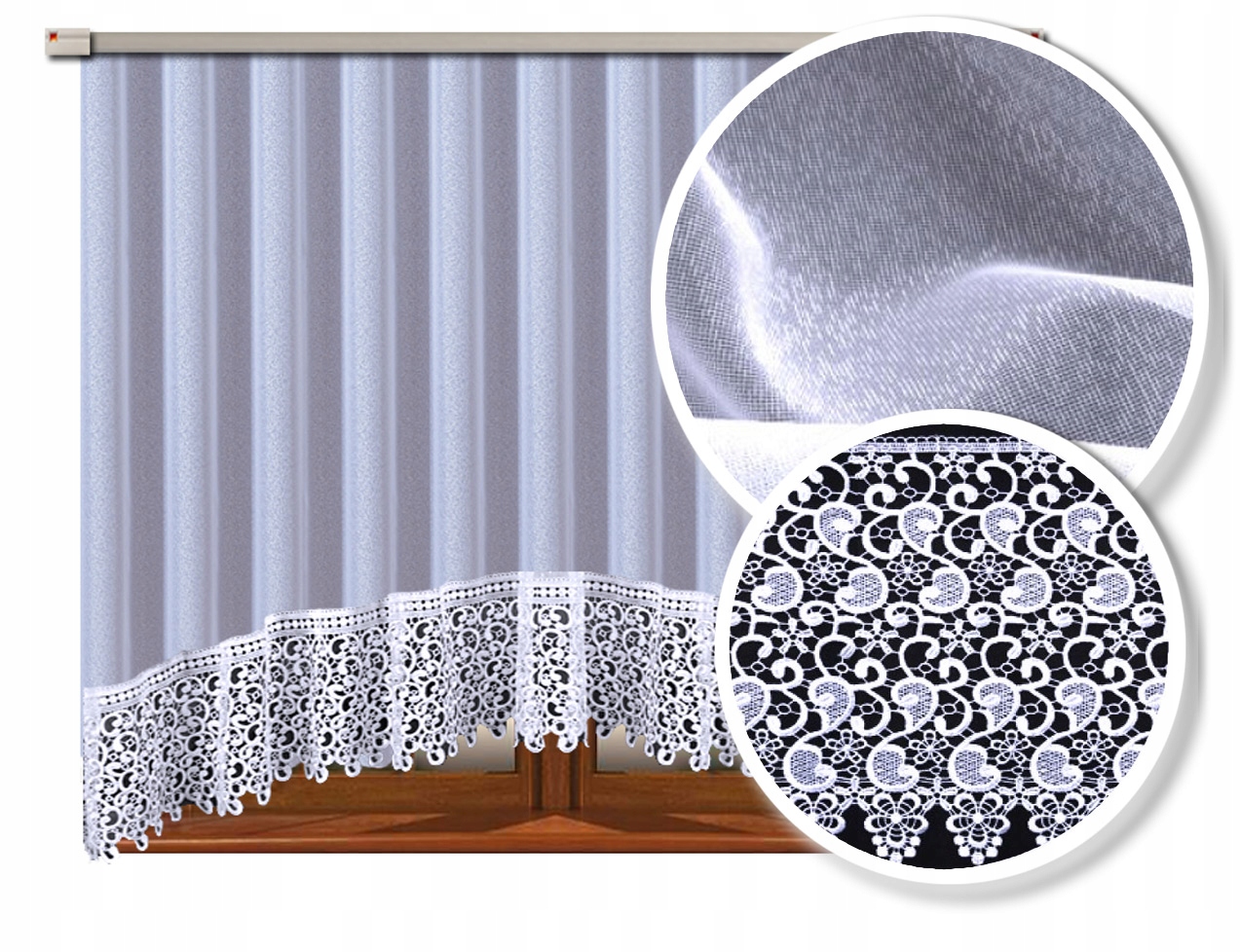 

Firana Gotowa 435 Markizeta 150X300 Ł Gipiura Woal