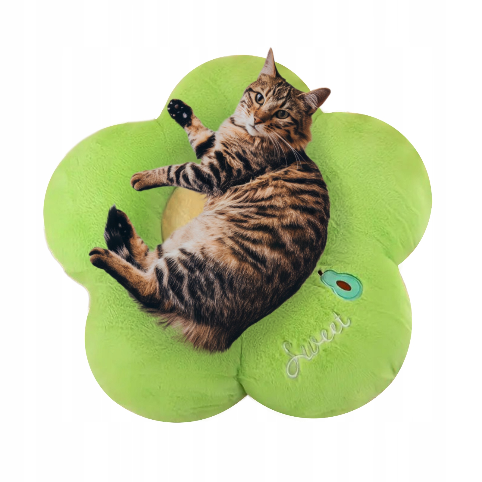 Levně Květina Pelíšek pro kočky Pohodlné a měkké Potah Polštář 50 cm Zelený