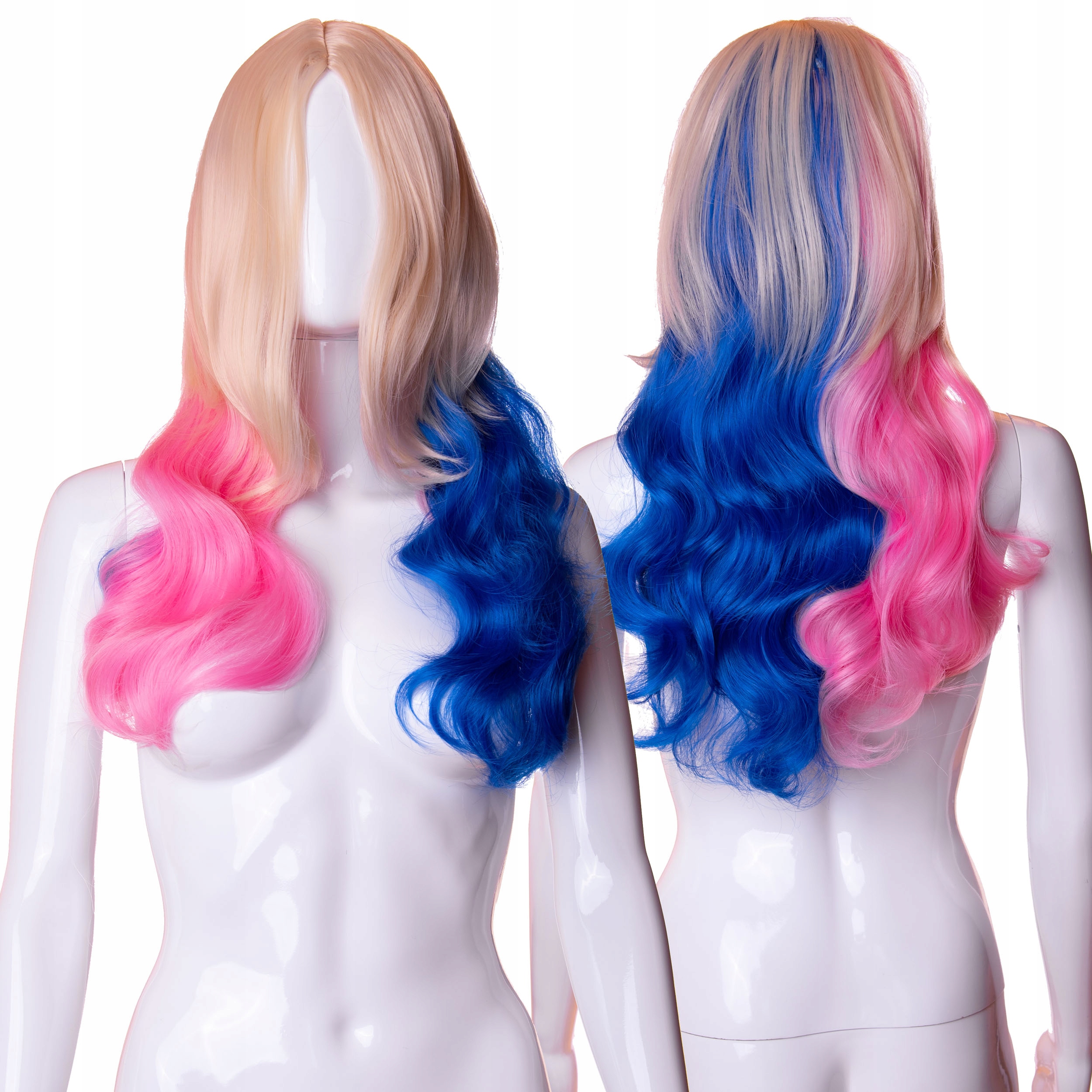 

Peruka Różowo Niebieskie Włosy Fale