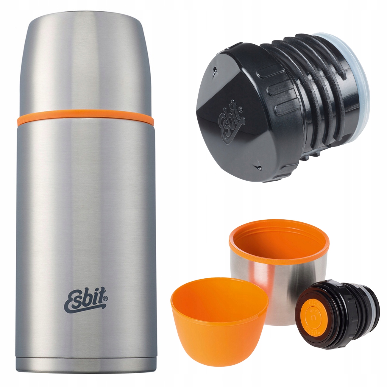 Termos Na Napoje Herbatę Esbit Próżniowy Stalowy Vacuum Flask 0,7L 2 kubki