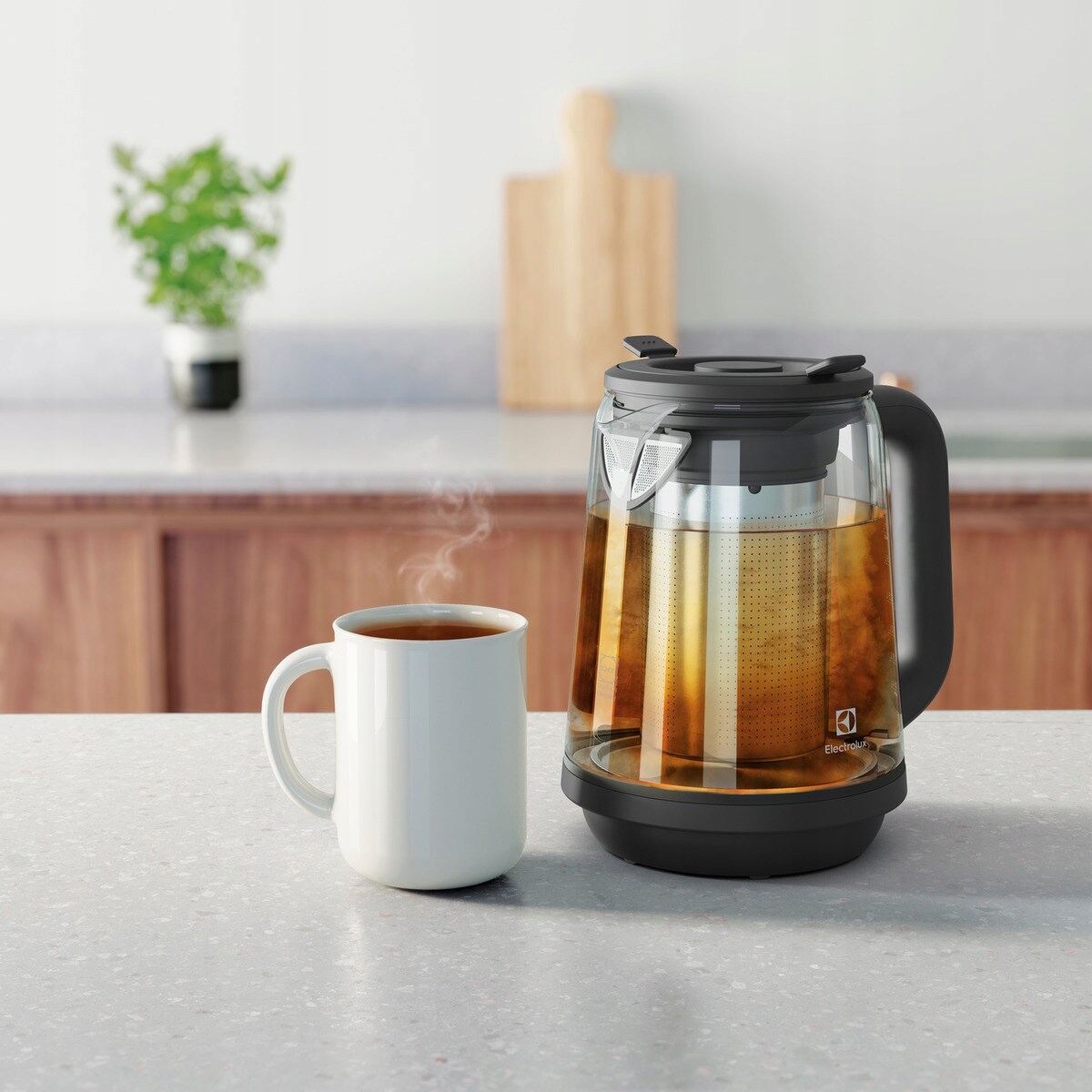 CZAJNIK SZKLANY ELECTROLUX E7GK1-8BP REGULACJA TEM Kolor dominujący czarny