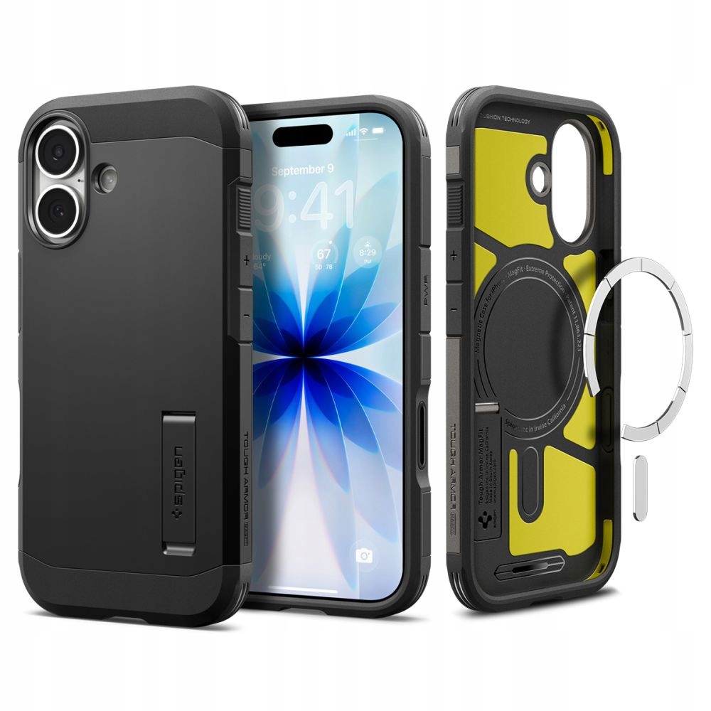 Pouzdro pro iPhone 17 – Spigen Tough Armor Mag s MagSafe, černé