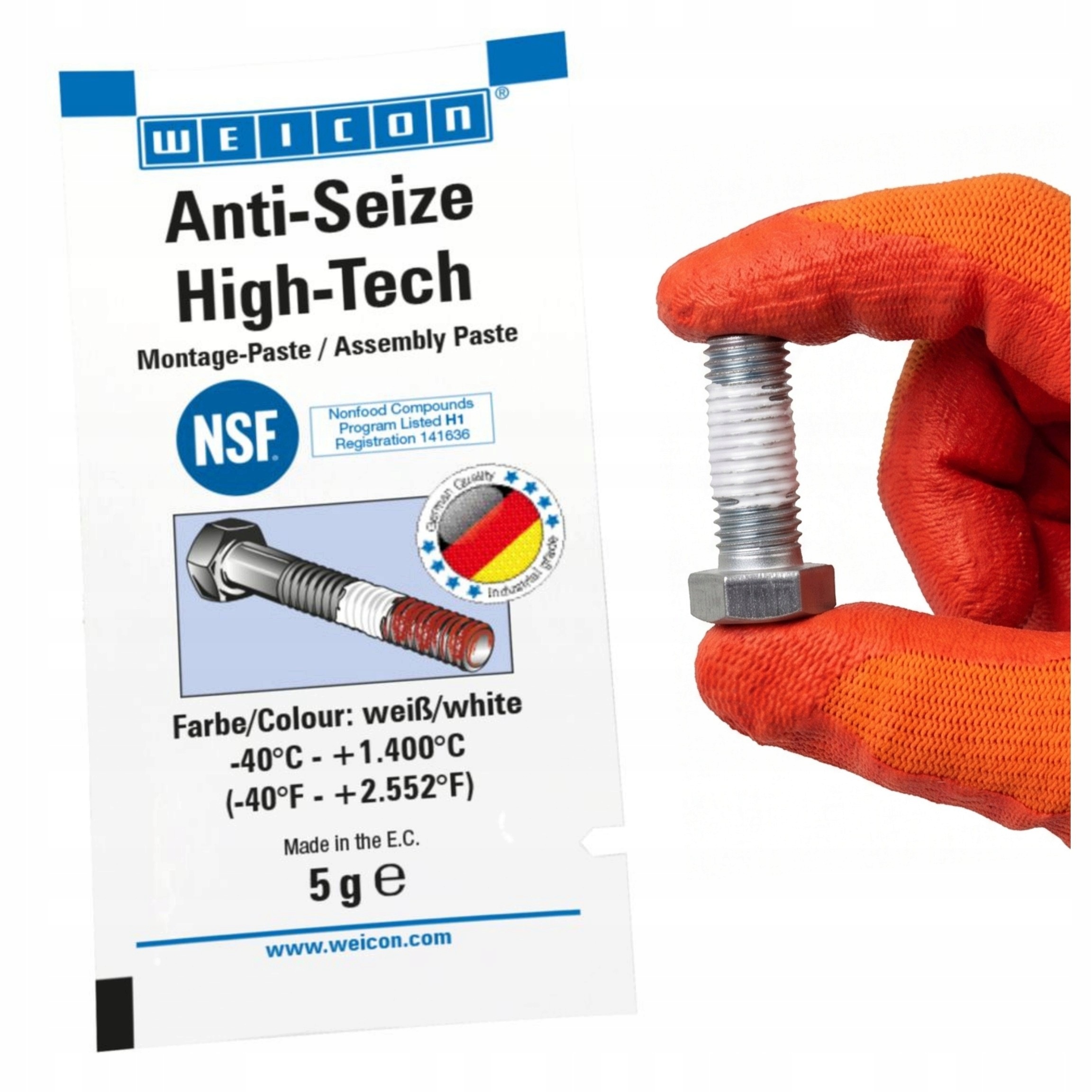 Pasta Montażowa Antyadhezyjna Smar Do Śrub Złączy Nsf Anti-seize Bez Metalu