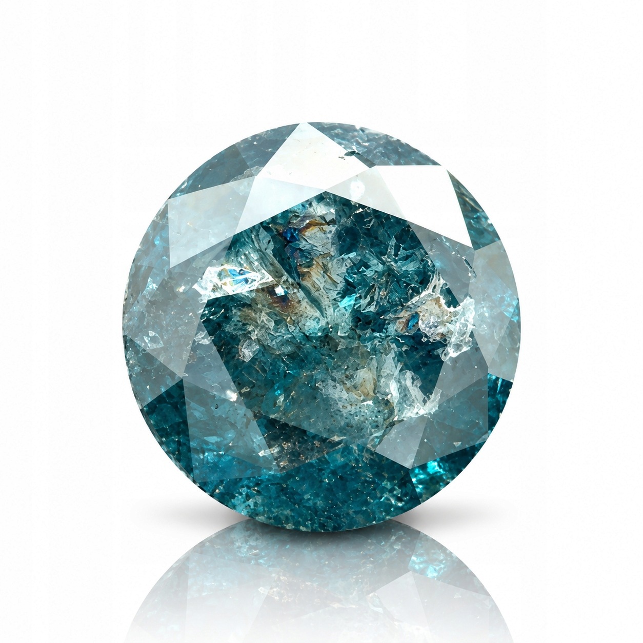 Přírodní diamant 0.33 ct Modrý Briliant I3 certifikát Wbd