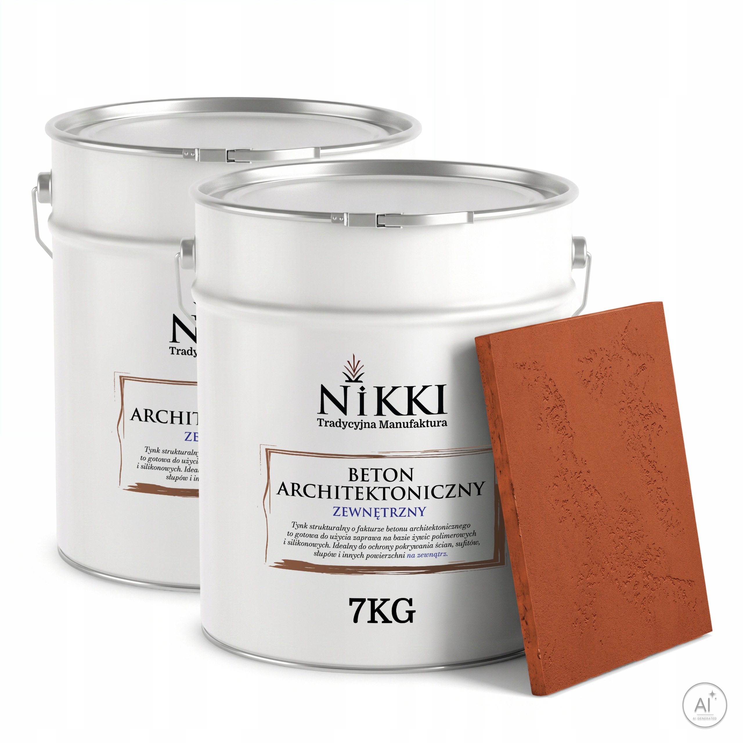 Fasádna omietka so štruktúrou architektonického betónu 5 m2 2 x 7 kg, hrdzavá