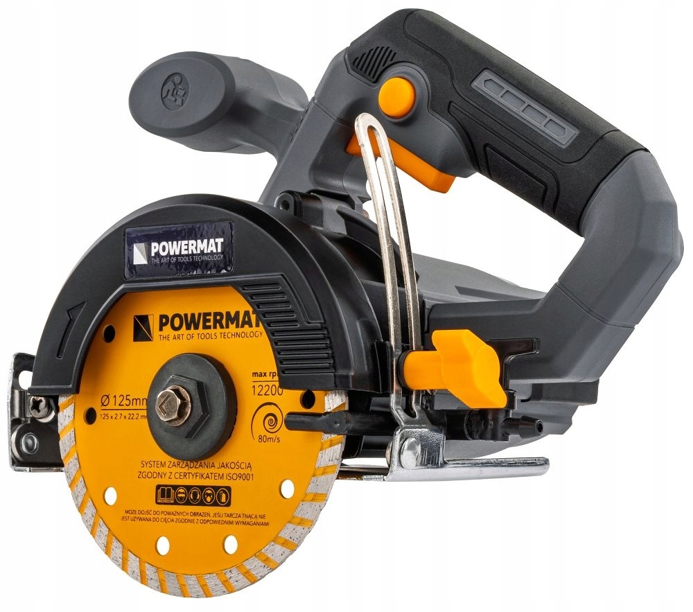 Řezačka Na Glazuru 1400W 125 MM Řezání 45° Řezání Suché, Mokré Powermat