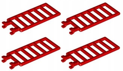 

Lego drabina płotek barierka czerwona 4 szt 6020