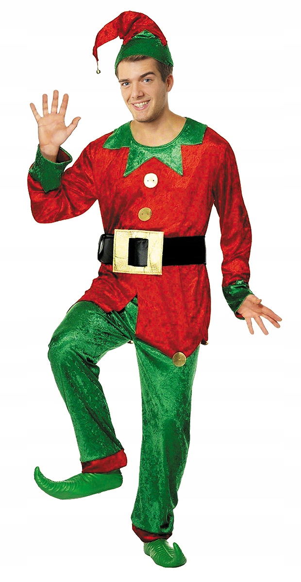 Kostým Elf Dospělí XL Pomocník Mikuláše Vánoce