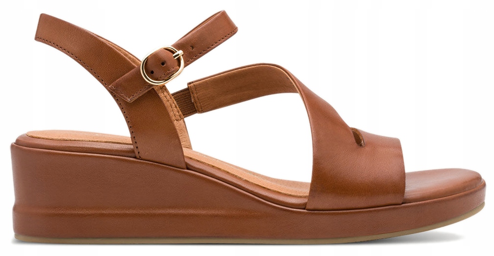 Dámské Sandály Na Podpatku A Platformě, Stylové Kožené Marco Tozzi 38