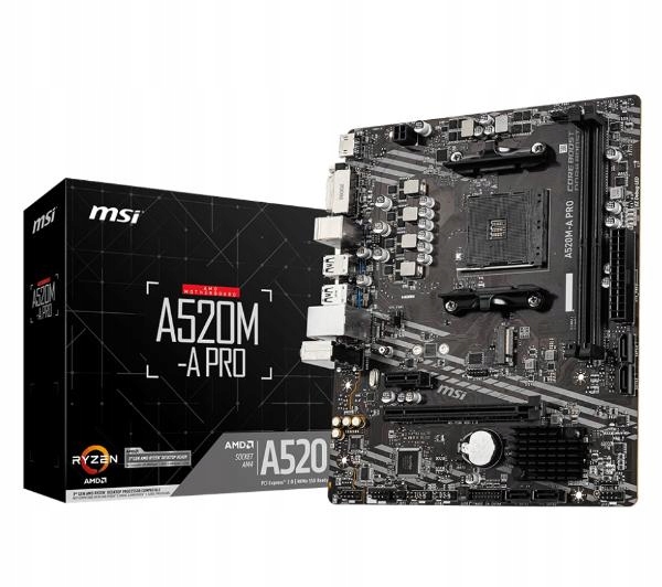 Płyta główna Msi A520M Pro micro Atx Amd Ryzen AM4 2x DDR4
