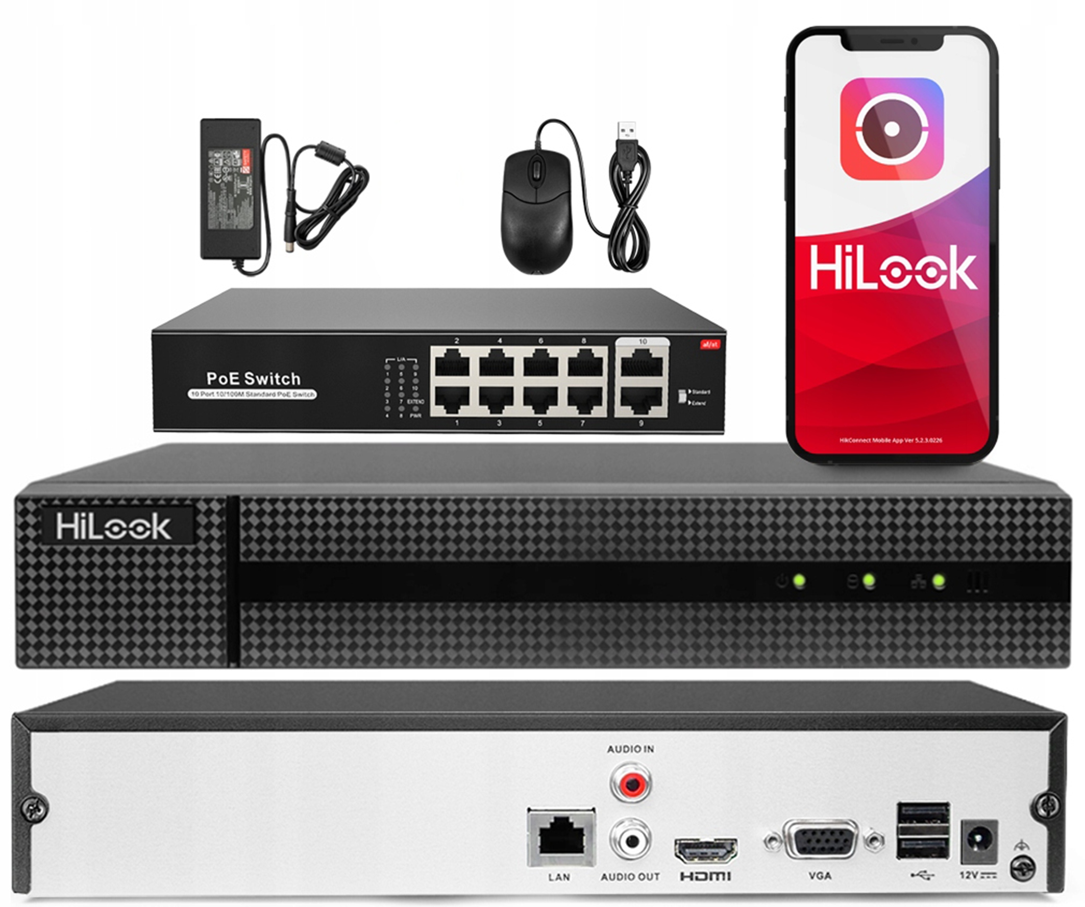 Monitorovací Záznamník Hilook od Hikvision 8ch až 8Mpx 8xPOE