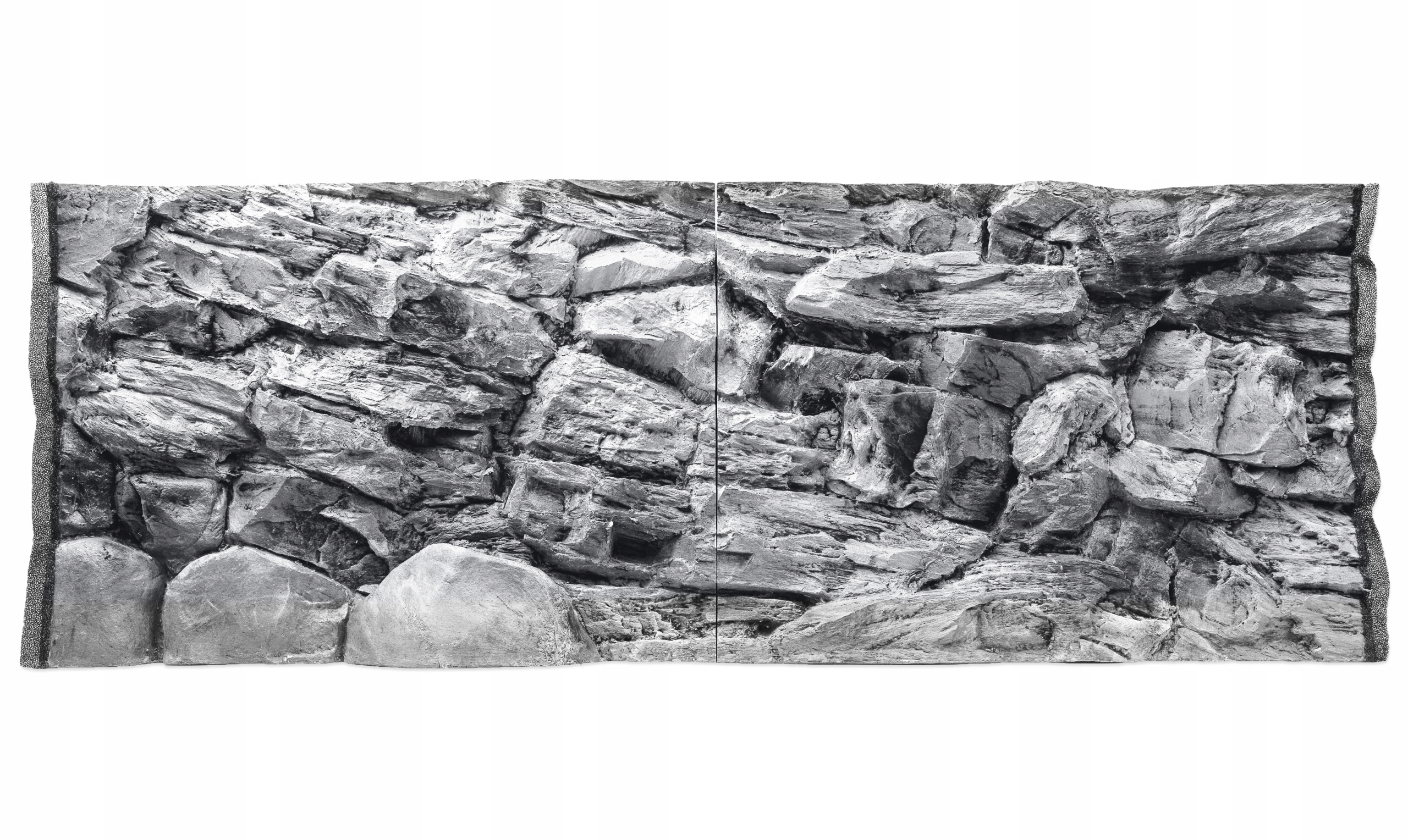 Levně Pozadí pro 3D akvárium Strukturované sladkovodní akvárium Šedá skála 100x60