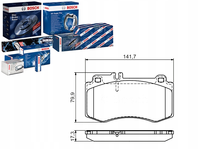 BOS0 986 494 405 Kostky Ham. Db Přední W212 09- Asistent řidiče #33