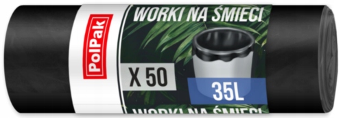 

Polpak worki na śmieci Hdpe, wąska rolka 35L x50
