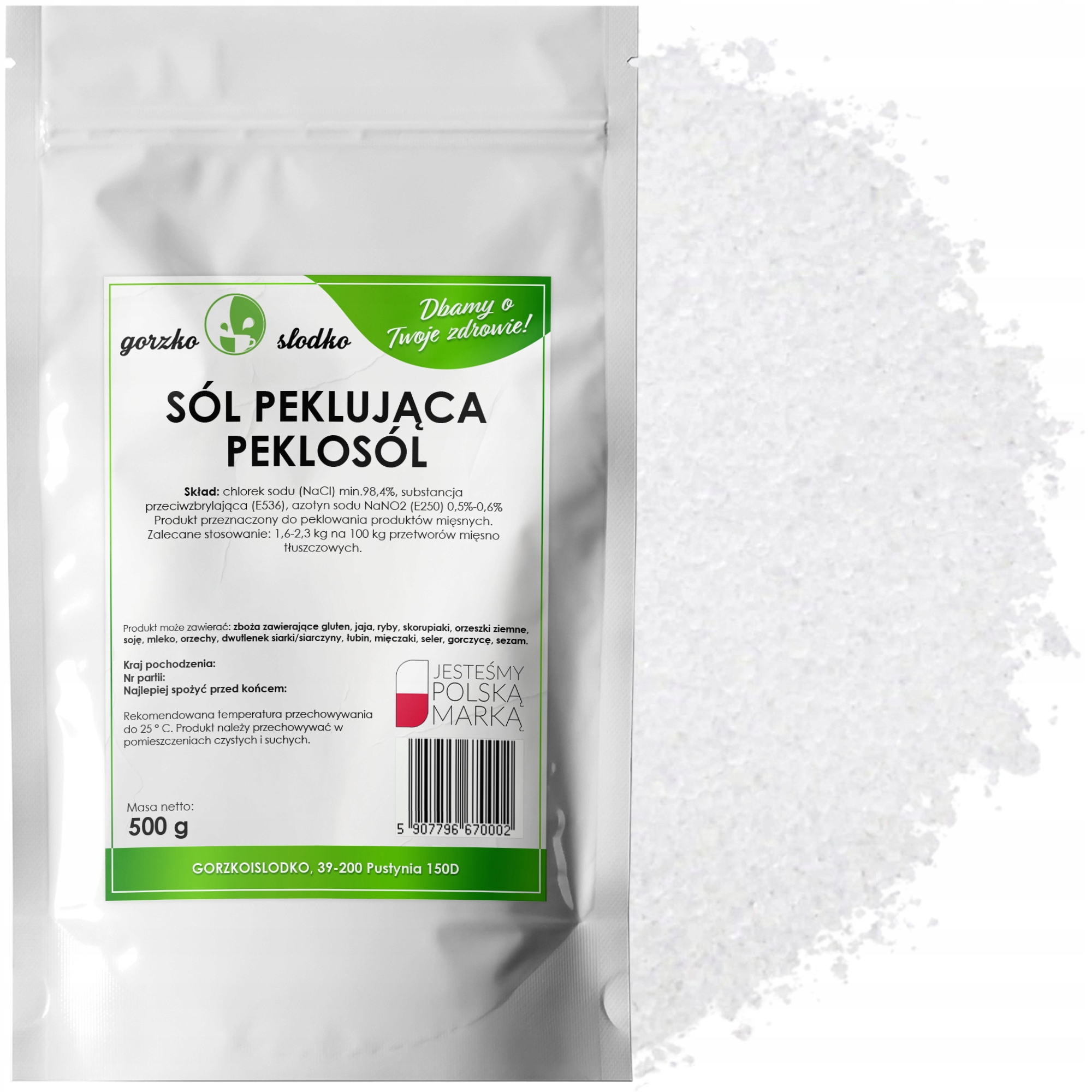 СОЛЬ PEKLOWA соль для мяса соль peklująca 500g